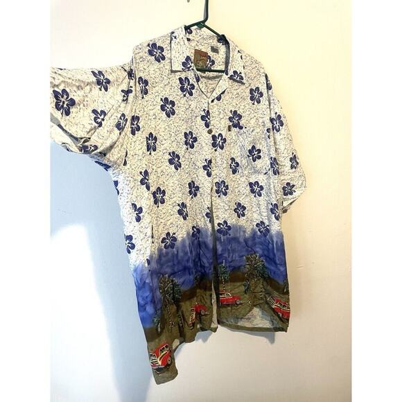 VTG Pineapple Connection Hawaiian Tropical Mens Small Button Up Shirt 2XT - Picture 3 of 7